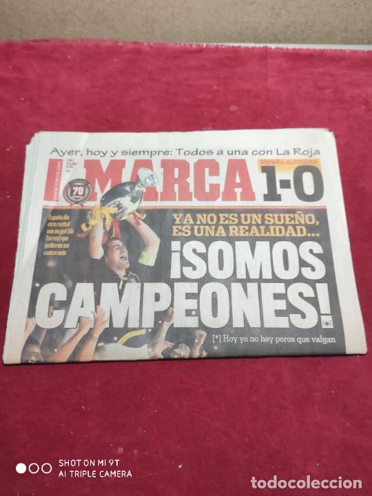 Colecionismo desportivo: ESPA&Ntilde;A CAMPEONA DE EUROPA PERIODICO MARCA 30 DE JUNIO DE 2008 ALEMANIA 0 ESPA&Ntilde;A 1