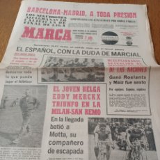 Coleccionismo deportivo: MARCA 1967 BARCELONA- MADRID,AL ASALTO DEL LIDER. MERCKX GANA LA MILAN-SAN REMO.AT.MADRID - ESPAÑOL