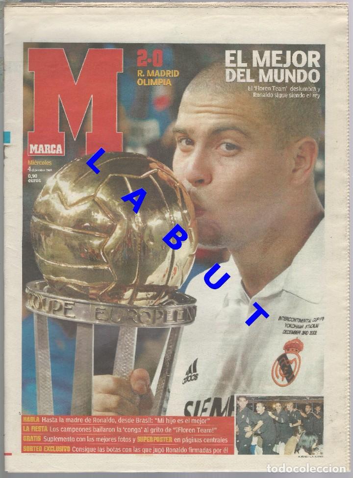 Collectionnisme sportif: MARCA 4 DICIEMBRE 2002 REAL MADRID CAMPEON INTERCONTINENTAL X12