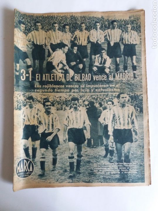 Collezionismo sportivo: MARCA SUPLEMENTO GR&Aacute;FICO DE LOS MARTES. DICIEMBRE 1943