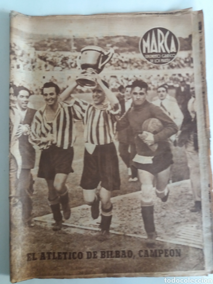 Collezionismo sportivo: MARCA SUPLEMENTO GR&Aacute;FICO DE LOS MARTES. JUNIO 1944. ESPECIAL FINAL DE COPA.