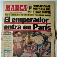 Coleccionismo deportivo: DIARIO MARCA DE 24 JULIO DE 1988: EL EMPERADOR PERICO DELGADO ENTRA EN EN PARÍS. Lote 349592489