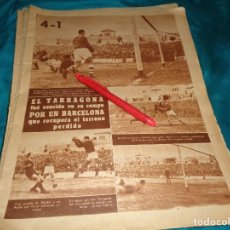 Coleccionismo deportivo: RECORTE : EL TARRAGONA VENCIDO POR EL BARCELONA. DAUDER, NICOLAU, CESAR. MARCA, DCMBRE 1949