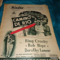 Coleccionismo deportivo: RECORTE : PUBLICIDAD PELICULA : CAMINO DE RIO. DOROTHY LAMOUR. BING CROSBY. MARCA, DCMBRE 1949