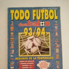 Collezionismo sportivo: DON BALON TODO FUTBOL 93 94 RESUMEN DE LA TEMPORADA 1993 1994 EXTRA 26. Lote 355107298