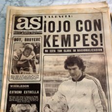 Coleccionismo deportivo: DIARIO DEPORTIVO AS 8 JULIO 1978 KEMPES. Lote 356669795