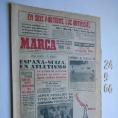 Coleccionismo deportivo: PERIODICO MARCA 24 SEPTIEMBRE 1966 EN 6 PARTIDOS LUZ ARTIFICIAL