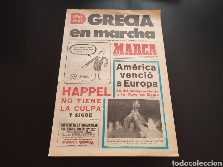 Sammelleidenschaft Sport: 29/11/1973. FINAL INTERCONTINENTAL JUVENTUS INDEPENDIENTE LEEDS VITORIA SETUBAL UEFA