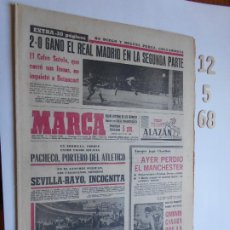 Coleccionismo deportivo: PERIODICO MARCA 12 DE MAYO DE 1968 GIMONDO GANANARÁ HOY LA VUELTA -FORMULA 1