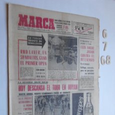 Coleccionismo deportivo: PERIODICO MARCA 6 DE JULIO DE 1968 3º TITULO DE WIMBLEDON ROD LAVER
