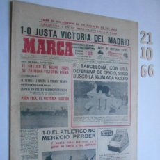 Coleccionismo deportivo: PERIODICO MARCA 21 DE NOVIEMBRE DEL 1966 JUSTA VICTORIA DEL MADRID