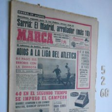 Coleccionismo deportivo: PERIODICO MARCA 5 DE FEBRRO DEL 1968 EL MADRID ARROLLADOR 10 PUNTOS DE MAS
