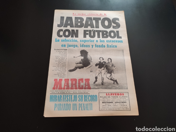 Coleccionismo deportivo: 21/11/1974. ESCOCIA ESPA&Ntilde;A ITALIA HOLANDA CRUYFF