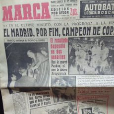 Coleccionismo deportivo: MARCA - REAL MADRID CAMPEON DE COPA GENERALISIMO 1962 - PUSKAS