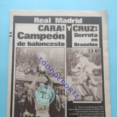 Coleccionismo deportivo: DIARIO AS 1984 ANDERLECHT 3-0 REAL MADRID UEFA 84/85 IIDA - CAMPEON COPA DEL REY BASKET BALONCESTO