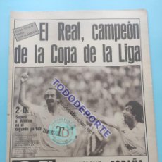 Coleccionismo deportivo: DIARIO AS 1985 REAL MADRID CAMPEON COPA DE LA LIGA 84/85 DESPEDIDA STIELIKE ATLETI - EUROBASKET. Lote 362962825