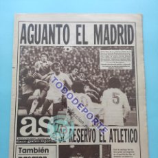 Coleccionismo deportivo: DIARIO AS 1985 REAL MADRID COPA UEFA 85/86 CA OSASUNA ATHLETIC CLUB - ATLETICO BANGOR - BARÇA OPORTO. Lote 362963360