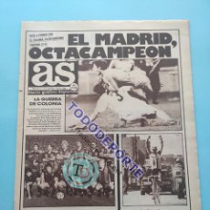Coleccionismo deportivo: DIARIO AS REAL MADRID CAMPEON COPA DE LA UEFA 85/86 KOLN - PREVIO COPA EUROPA 1985/1986 BARÇA STEAUA