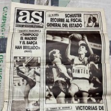 Coleccionismo deportivo: AS (24-12-1986) PETROVIC REAL MADRID YUGOSLAVIA OVEJERO MENDOZA MARADONA VALENCIA. Lote 363209045