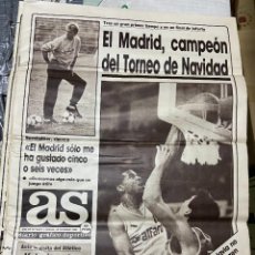 Coleccionismo deportivo: AS (26-12-1986) REAL MADRID CAMPEON TROFEO NAVIDAD OVEJERO TIMOUMI PORTUGAL ARGENTINA ERIKA HESS. Lote 363209320