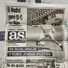 Coleccionismo deportivo: AS (19-4-1987) GIJON 0-1 REAL MADRID JANKOVIC ATLETICO SEVILLA AJAX AMSTERDAM BARCELONA JUVENTUD. Lote 364247001