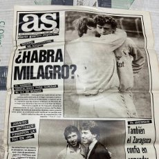 Coleccionismo deportivo: AS (22-4-1987) ELDUAYEN HOY REAL MADRID BAYERN MUNCHEN AJAX ZARAGOZA RUBEN SOSA ATLETICO. Lote 364248231