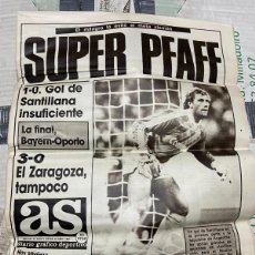 Coleccionismo deportivo: AS (23-4-1987) ELDUAYEN PFAFF REAL MADRID 1-0 BAYERN MUNCHEN AJAX 3-0 ZARAGOZA COPA AMERICA. Lote 364249306