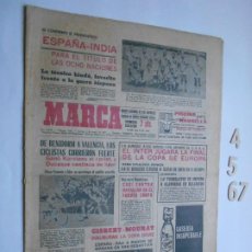 Coleccionismo deportivo: PERIODICO MARCA 4 DE MAYO DE 1967 FINAL ESPAÑA- INDIA TORNEO 8 NACIONES. Lote 365282196