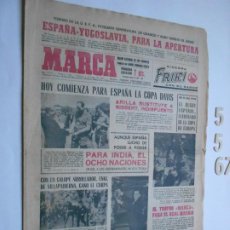 Coleccionismo deportivo: PERIODICO MARCA 5 DE MAYO DE 1967 FINAL ESPAÑA- INDIA TORNEO 8 NACIONES PERDIO ESPAÑA