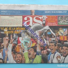 Coleccionismo deportivo: DIARIO AS REAL MADRID CAMPEON CHAMPIONS LEAGUE 13/14 - CAMPEONES LA DECIMA COPA EUROPA 2013 2014