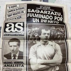 Coleccionismo deportivo: AS (17-8-1987)SAGARZAZU REAL MADRID 1-0 SAMPDORIA ELCHE 2-0 ATLETICO HH SLASK WROCLAW BARCELONA. Lote 365819426