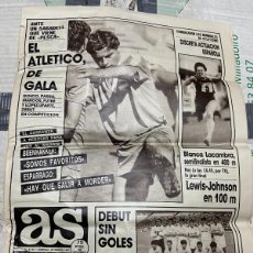 Coleccionismo deportivo: AS (30-8-1987) ATLETICO MADRID SABADELL RAY SUGAR LEONARD CADIZ REAL MADRID URBANO JUAN CARLOS FENOY. Lote 365822351