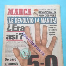 Coleccionismo deportivo: DIARIO MARCA REAL MADRID MANITA FC BARCELONA 5-0 1994/1995 GOLEADA LIGA TEMPORADA 94/95 BERNABEU. Lote 366091961