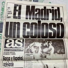 Coleccionismo deportivo: AS (5-11-1987) OPORTO 1-2 REAL MADRID ERVING DINAMO MOSCU 0-0 BARCELONA ESPAÑOL 0-0 MILAN ALCORCON. Lote 366094581