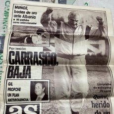 Coleccionismo deportivo: AS (16-11-1987) ESPAÑA JESUS GIL MIGUEL MUÑOZ QUINI SPORTING GIJON BUTRAGUEÑO SELECCION ESPAÑOLA. Lote 366109616