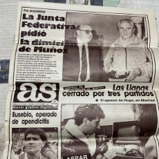 Coleccionismo deportivo: AS (20-11-1987) ESPAÑA ALBANIA MIGUEL MUÑOZ EVANGELISTA FEF JORGE MARTINEZ ASPAR. Lote 366111041