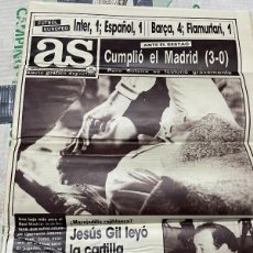 Coleccionismo deportivo: AS (26-11-1987) NELSON PIQUET INTER MILAN ESPAÑOL BARCELONA 4-1 FLAMUTARI JESUS GIL SESTAO FIGUERAS. Lote 366112581