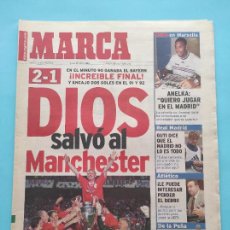 Coleccionismo deportivo: DIARIO MARCA MANCHESTER UNITED CAMPEON CHAMPIONS LEAGUE 98/99 MAN UTD 1998/1999 BAYERN SOLSKJAER. Lote 366575241