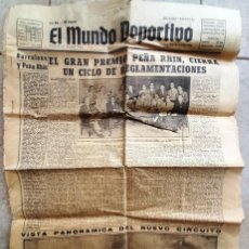 Coleccionismo deportivo: 1946 25/10 ESPECIAL EL MUNDO DEPORTIVO PREMIO PEÑA RHIN, NUEVO CIRCUITO PEDRALBES, RECORDS VELOCIDAD. Lote 367600139