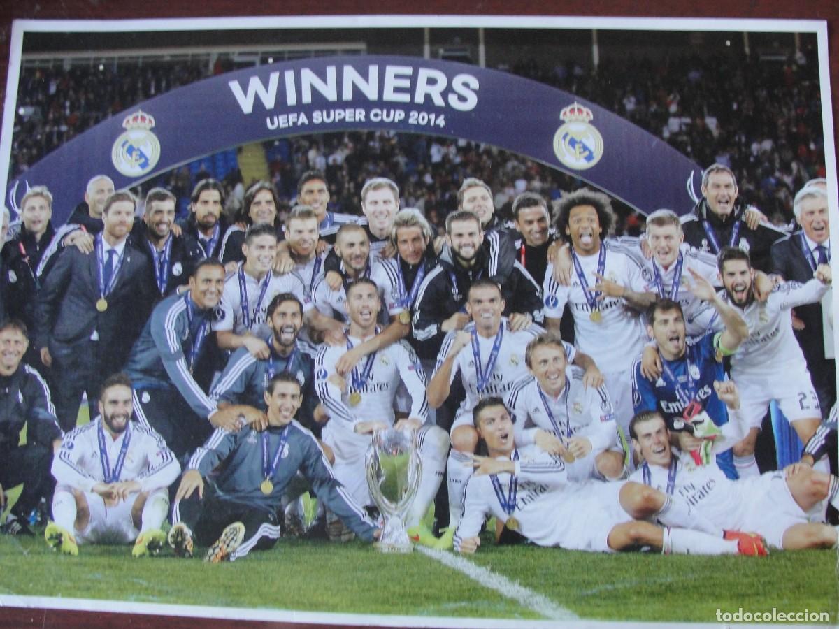 Coleccionismo deportivo: lamina MARCA LAS NOCHES MAGICAS DEL MADRIDISMO 2014 SUPERCOPA EUROPA CRISTIANO RONALDO