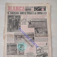 Coleccionismo deportivo: DIARIO MARCA BARÇA CAMPEON COPA 52/3 FC BARCELONA 1952/1953 ATHLETIC - ESPAÑA DE TANGER - CICLISMO. Lote 371632501