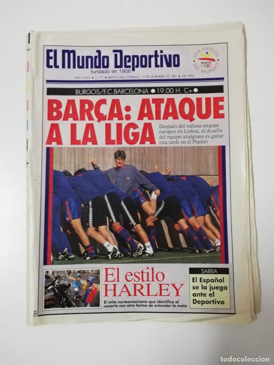 Collezionismo sportivo: PERIODICO-REVISTA MUNDO DEPORTIVO DICIEMBRE 1991 BAR&Ccedil;A, ATAQUE A LA LIGA