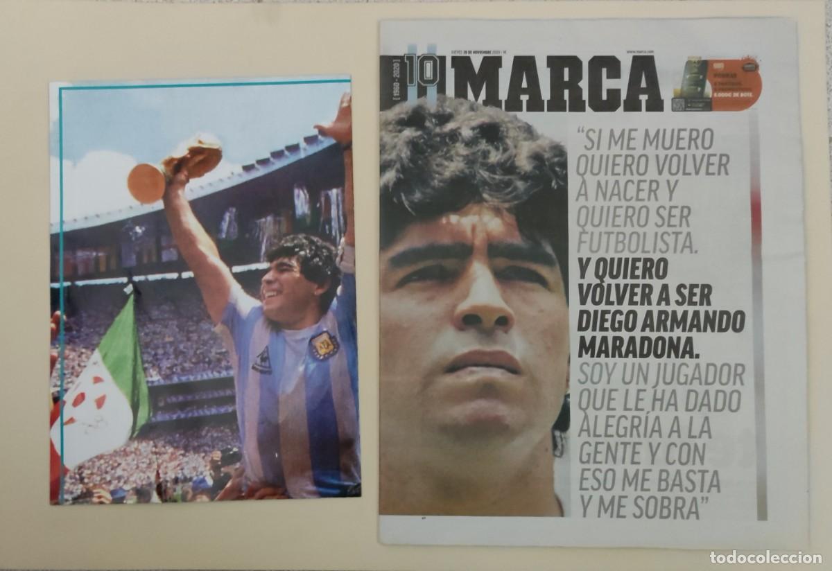 Colecionismo desportivo: DIARIO MARCA. HOMENAJE DIEGO MARADONA FALLECIMIENTO. F&Uacute;TBOL. INCLUYE S&Uacute;PER P&Oacute;STER (2020).