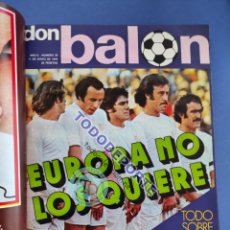 Coleccionismo deportivo: LOTE 10 REVISTA DON BALON Nº 31-32-33-34-35-36-37-38-39-40 TOMO ENCUADERNADO 1976. Lote 374958939