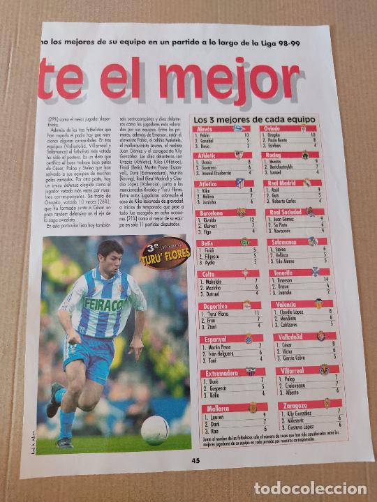 Collezionismo sportivo: OSCAR TURU FLORES DEPORTIVO DE LA CORU&Ntilde;A REPORTAJE 1 PAG REVISTA DON BAL&Oacute;N A&Ntilde;OS 90