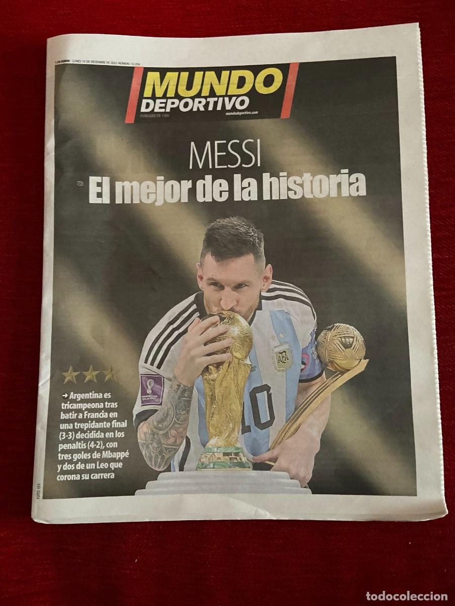 Sports collectibles: MUNDO DEPORTIVO (19-12-2022) FINAL MUNDIAL QATAR CATAR 2022 ARGENTINA 3-3 FRANCIA MESSI MBAPPE