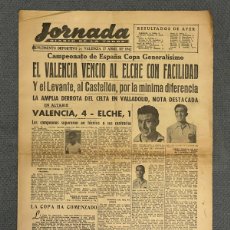 Coleccionismo deportivo: CAMPEONATO DE ESPAÑA COPA GENERALÍSIMO. JORNADA EL VALENCIA VENCIO AL ELCHE CON FACILIDAD (A.1942)