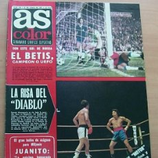 Coleccionismo deportivo: AS COLOR Nº 318 POSTER JUANITO REAL MADRID LEIVINHA BOXEO PERICO FERNANDEZ MUANGSURIN 1977 COMPLETA. Lote 387148874