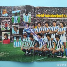 Coleccionismo deportivo: REVISTA DON BALON Nº 215 POSTER REAL SOCIEDAD 79/80 - ALINEACION LIGA 1979 1980 - ESPAÑA-DINAMARCA