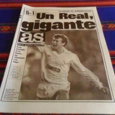 Coleccionismo deportivo: AS 5342 REAL MADRID VS ANDERLECHT 6 1 REMONTADA COPA UEFA 1984 1985, UN REAL GIGANTE. NUEVO.. Lote 390283574